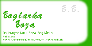 boglarka boza business card